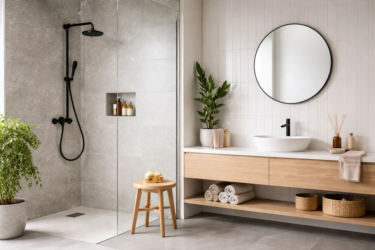 Quel revêtement choisir pour un mur de salle de bain humide